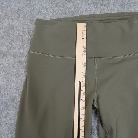 Lululemon Leggings Womens 12 Wunder Train Contour High Rise Crop 23" Army Green - Picture 3 of 10